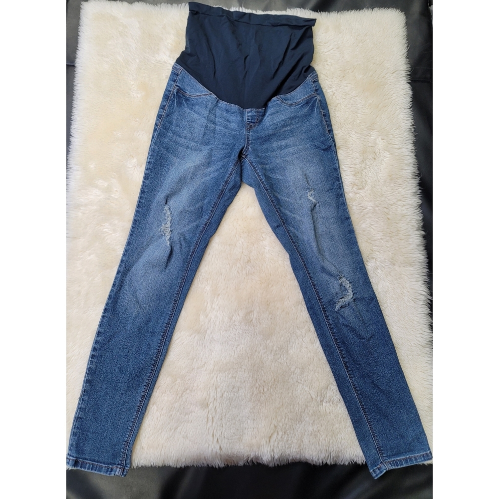 Maternity jeans 1822 denim ripped size m